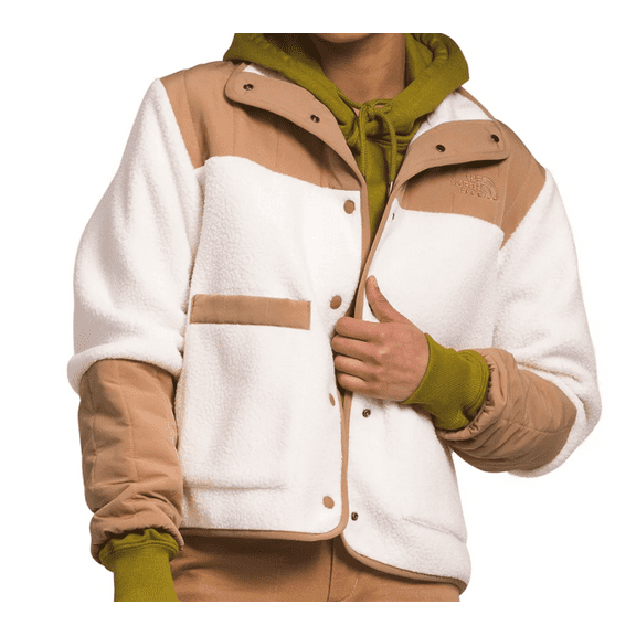 THE NORTH FACE Women's Cragmont Snap-Front Fleece SHACKET Gardenia White/Almond Butter
