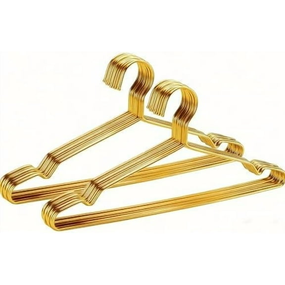 20 Pack Gold Hangers, Clothes Hangers for Closet Ultra Slim Metal Hangars Space Saving Coat Hanger, Heavy Duty Stainless Steel Suit Hanger for Adult Kids Golden Decor Home Essentials