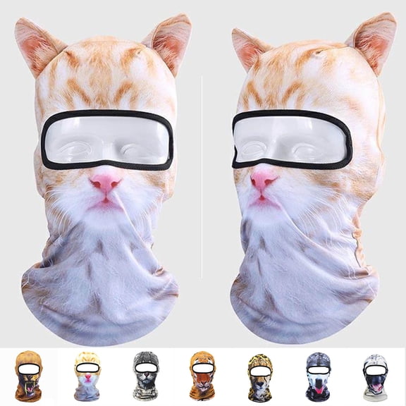 KDFJPTH 3D Stand Ears Animal Balaclava Face Mask for Music Festivals, Raves, Ski, , Party Outdoor Activities