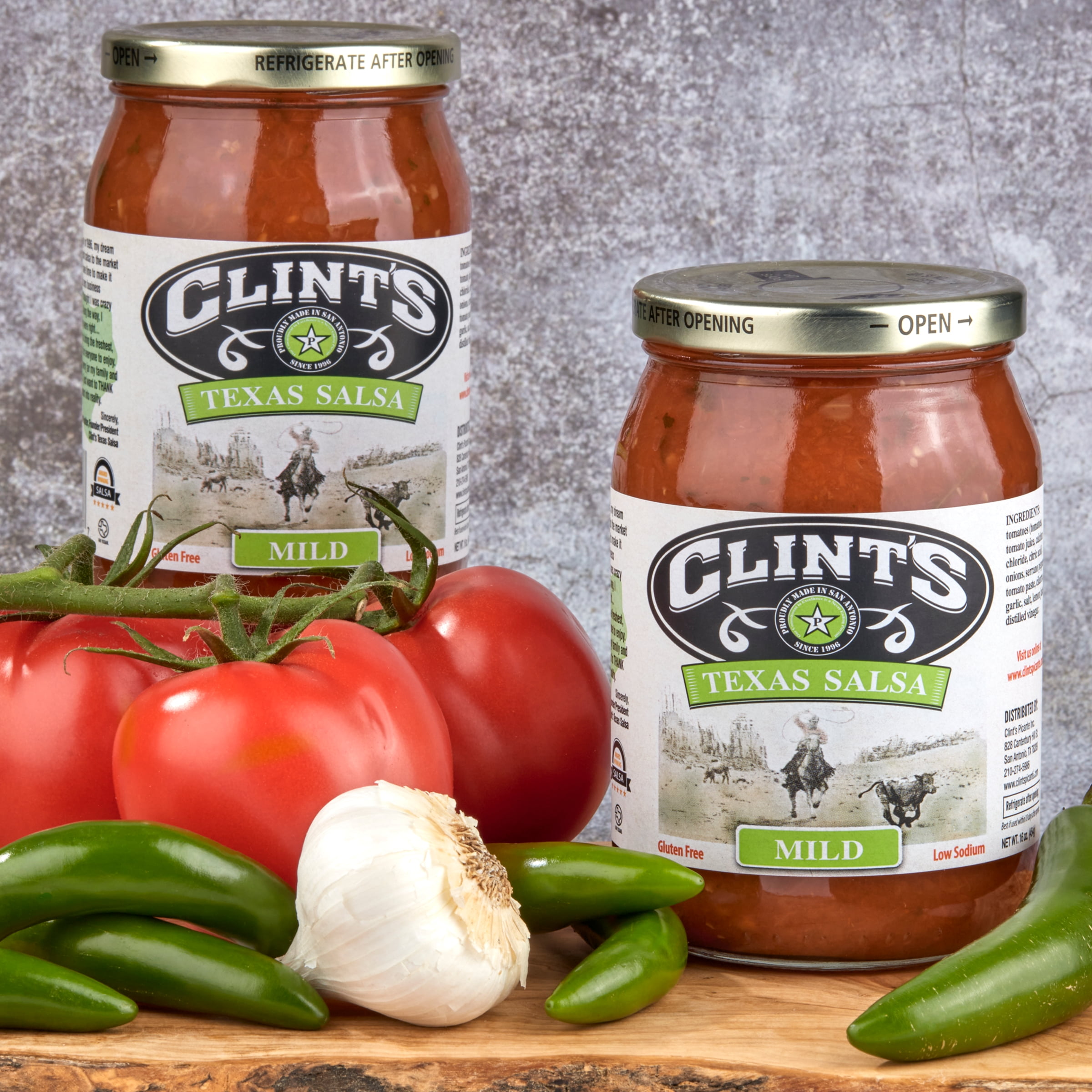 (3 pack) Clint's Texas Mild Salsa, 16 oz