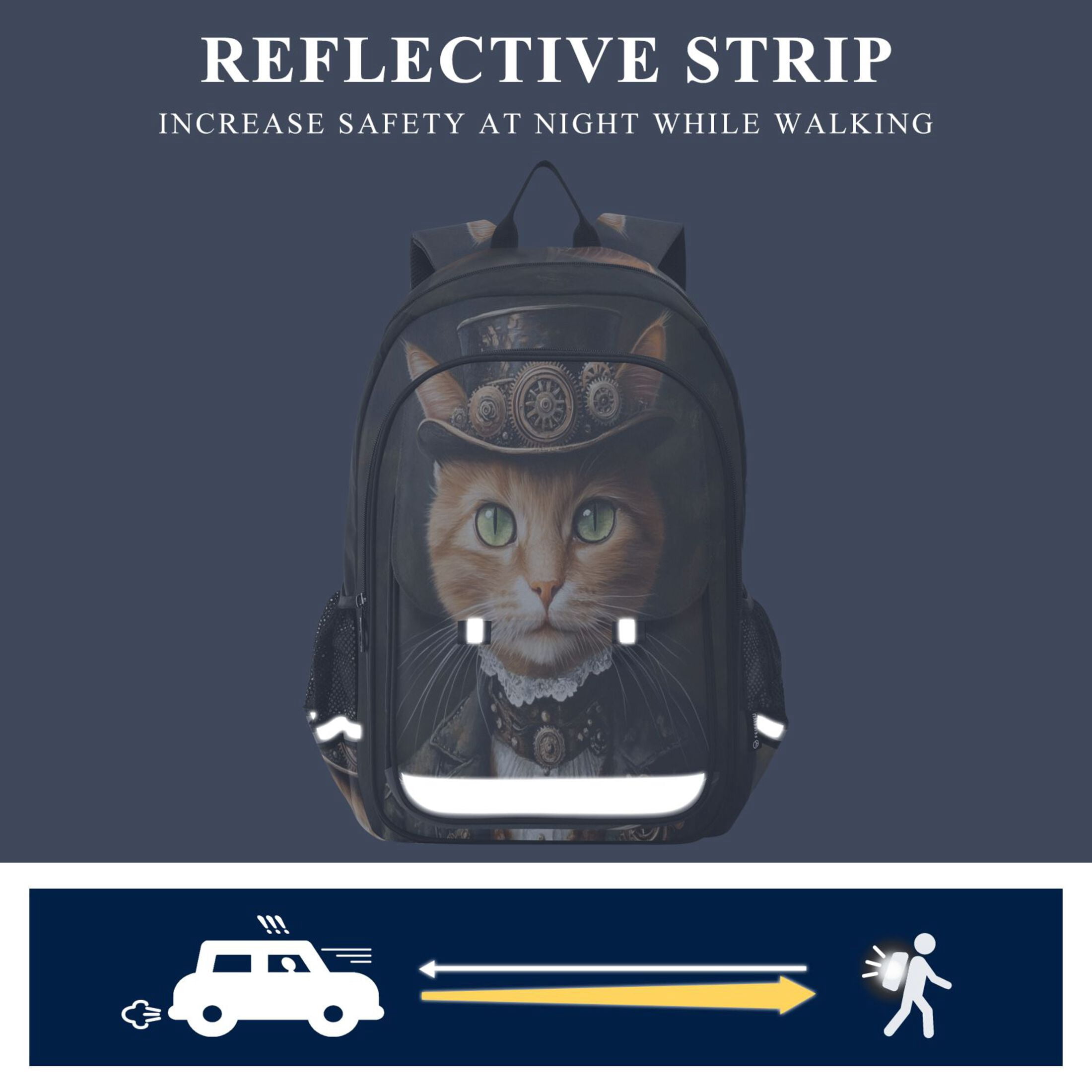 Backpack 12.9 *5.1 * 17.7 Inches Outing Backpack, Shopping Backpack, Travel Backpack Cat