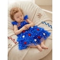 thumbnail image 6 of BemeyourBBs Toddler Baby Girl 4th of July Dress Outfit Kids Baby Girl Patriot Independence Day Clothes Sleeveless Red White Blue Star Tutu Tulle Dress Little Girls Summer Cake Smash Party Dress, 6 of 9