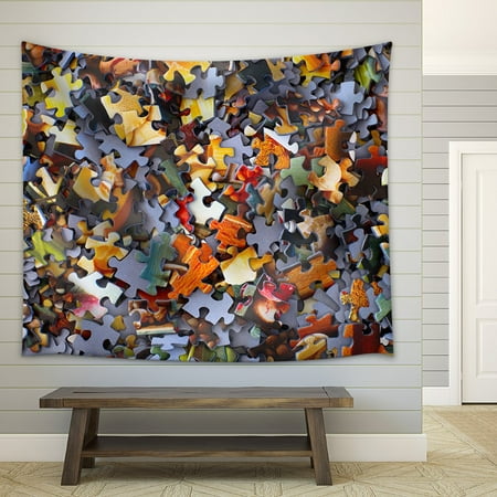 Wall26 Colorful Puzzle Pieces Fabric Wall Tapestry Home Decor