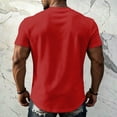 thumbnail image 6 of Yifymode Oversized Shirts for Men Vintage Short Sleeve Beach Vacation Tops Solid Casual Loose Fit Breathable Athletic T Shirts, 6 of 6
