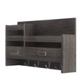 thumbnail image 3 of Mail Sorter Key Holder, Rustic Wood Wall Mount Entryway Storage Organizer 2-Slot Wall Mail Holder with Tags Frame & 4 Key Hook Rack /f Front Door Mudroom Hallway Kitchen Office, Dark Brown, 3 of 7