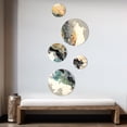 thumbnail image 3 of Designart "Jazz Rhythms In Shades Of Gray IV" Abstract Liquid Ink Metal Wall Art Set of 5 Piece, 3 of 5