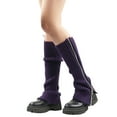 thumbnail image 3 of MSJUHEG Thigh High Stockings,Long Socks,Slouchy Socks,Boot Socks,Scrunch Socks Women,Woolen Sock Leg Sleeves Zippered Boots and Socks Purple One Size, 3 of 4