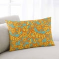 thumbnail image 2 of Fall Flowers Throw Pillow Cover 12 x 20 Inch Decorative Pillow Cover Orange Farmhouse Flowers Leaves Ethnic Lumbar Pillowcase Seasonal Rectangle Cushion Case for Couch Sofa Bed Living Room, 2 of 7