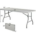 thumbnail image 4 of Costway Outdoor Camping Table Set Folding Picnic Long Table with 2 Bench Seats, 4 of 10