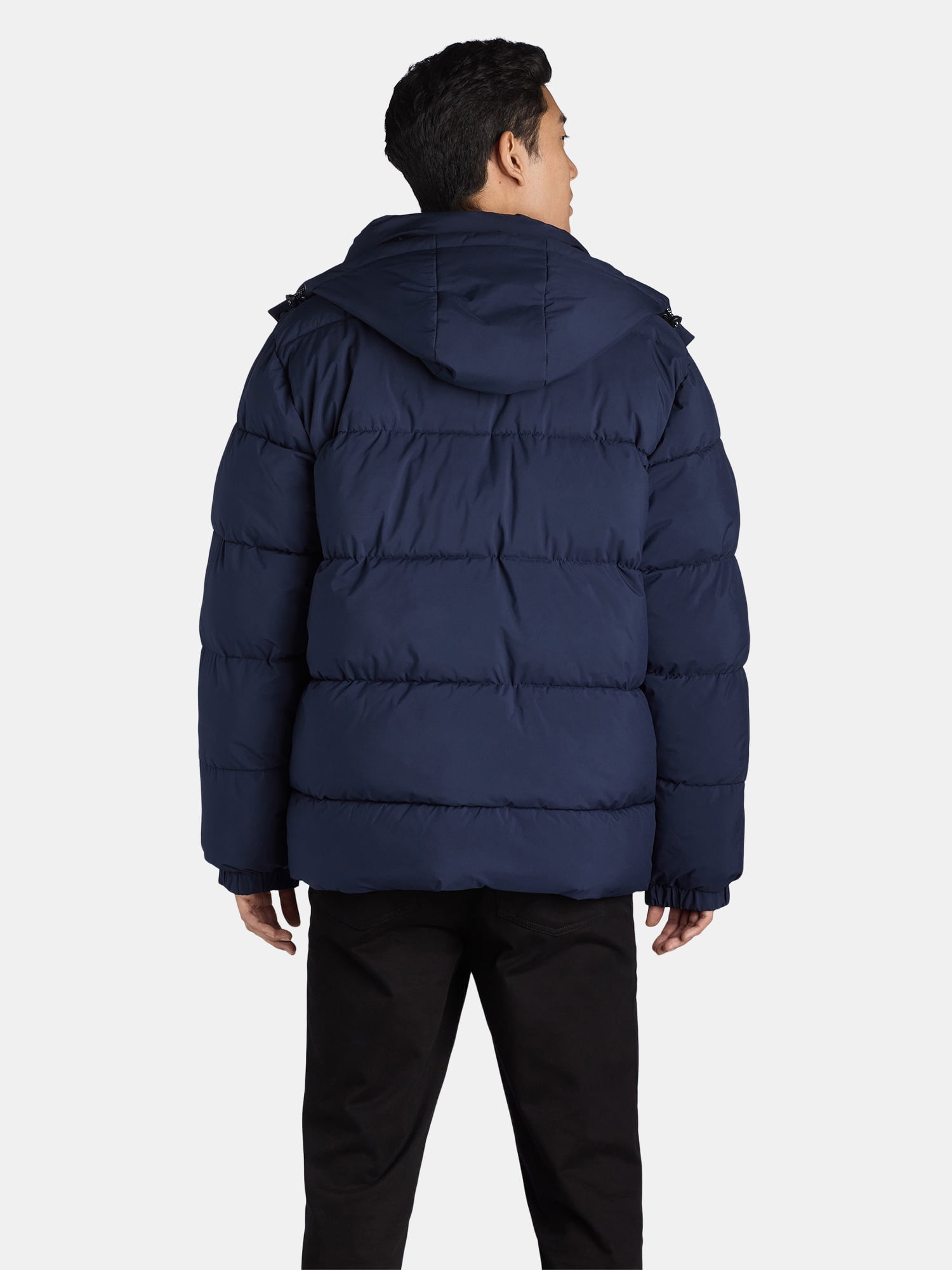 Ozark Trail Men's & Big Men's Puffer Jacket with Hood, Sizes S-3XL