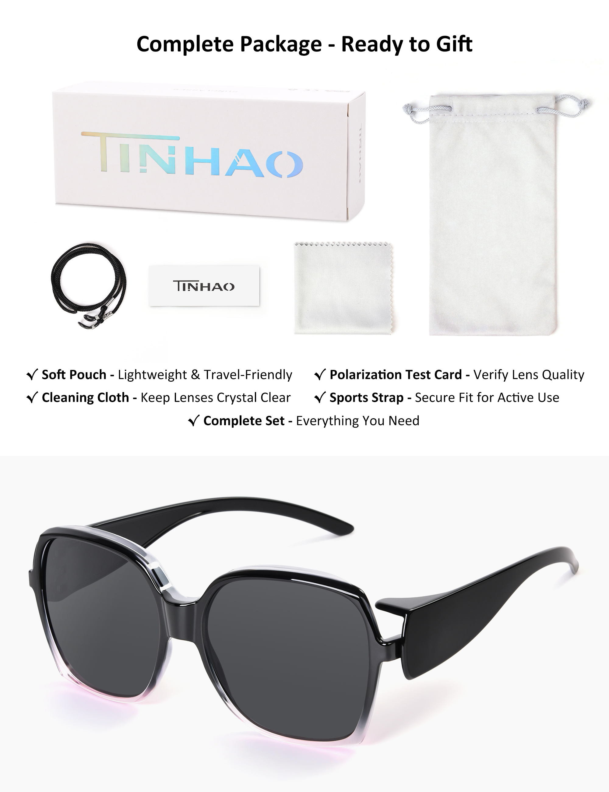 Tinhao Polarized Fit-Over Sunglasses for Women photo 8