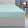 thumbnail image 1 of Bamboo Fitted Sheet Soft Silky Cooling Sheets with 16" Deep Pocket Light Blue Queen, 1 of 7