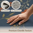 thumbnail image 6 of ODIKA 4'x6' Navy Orange Floral Elegance with Vintage Washable Area Rug Timeless Marigold Motifs in a Classic Design for Bedroom, Reading Nook, Pet Friendly & Non-Shedding, 6 of 7