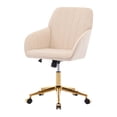 thumbnail image 6 of New Criss Cross Chair Legged Office Wide Comfy Desk Seat, Computer Task Seating, Swivel Vanity Home Height Adjustable, 6 of 7