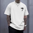 thumbnail image 4 of jowamay Hawaiian Tee Shirts for Men Tropical Palm Tree Short Sleeve Crewneck Overszied Tee Shirt Summer Clothes Daily Wear, 4 of 8