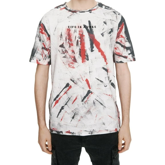 Elevenparis Mens Splatter Graphic T-Shirt, Multicoloured, Small