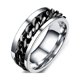 thumbnail image 3 of EeaseMX Anillo sencillo y delicado de acero inoxidable, joyería creativa, anillo de moda para hombre y niño (negro, con caja, talla 10), 3 of 8