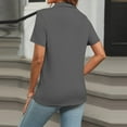 thumbnail image 4 of Womens T Shirts Summer Lapel Polo Slim Fit Short Sleeve Solid Color Leisure Lady Tees, 4 of 8