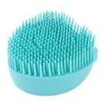 thumbnail image 2 of Cepillo de masaje con champú para mascotas, cepillo de silicona para baño de perros y gatos, cepillo de aseo para perros y gatos, azul, 2 of 14