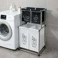thumbnail image 2 of Laundry Hamper 2 Tier Laundry Sorter with 4 Removable Bags for Organizing Clothes, Laundry, Lights, Darks, 2 of 5