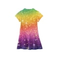 thumbnail image 4 of CCRFTGI Polo Dress for Kids Girls Size 8 School Uniform Cute Sequins Print Pleated Flare Skater Polo Dresses Back To School Summer Button Collared Picque Polo Dress Light Purple 12-13 Years, 4 of 5