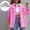 Hot Pink women hooded blazer jacket a1, variant on Women Fall Winter Casual Loose Blazer Jackets Hooded Button Down Open Front Denim Solid Basic Outwear Tops Trendy Streetwear, Yellow 2XL