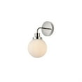 thumbnail image 3 of Hanson 1 light bath sconce in polished nickel with frosted shade, 3 of 3