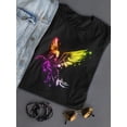 thumbnail image 3 of Neon Fire Pegasus Shaped T-Shirt Women -Image by Shutterstock, Female Small, 3 of 4