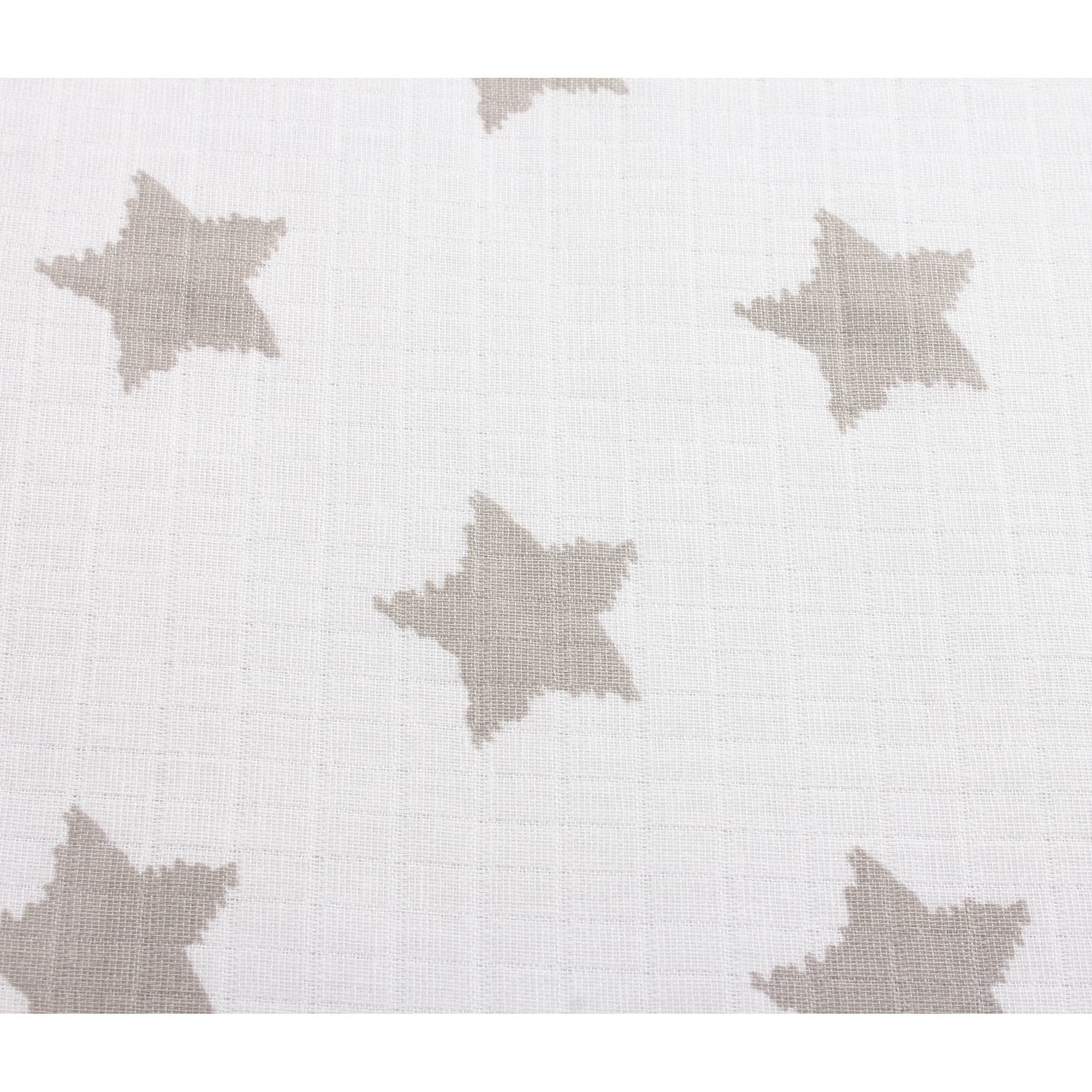 Bacati - Stars 100% Cotton breathable Muslin 3-Piece Toddler Bedding Sheet Set, Grey