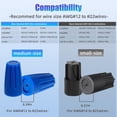 thumbnail image 5 of 50PCS Waterproof Wire Electrical Connectors, Outdoor Seal Electrical Twist Nuts Caps Cable Terminal Connector for Landscape Light, Irrigation Valves, Wet Location Installation, 22AWG-12AWG, Blue&Blac, 5 of 6