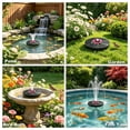 thumbnail image 4 of Bird Bath Fountains Solar Power for Outside, 3W Small Solar Fountain with 5 Nozzles, Floating Lotus Solar Garden Fountain Pump Kit for Outdoors, Garden, Patio, Pond, Yard Decor (IHHXPRO, Black, 6.3“), 4 of 7