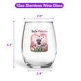 thumbnail image 5 of Hello Valentine’s Day Cane Corso Flower Crown Romantic Pink Floral 15oz Stemless Wine Glass Mug Italian Mastiff Dog Lover Gifts Idea Wine Glasses Cup - 00031, 5 of 5