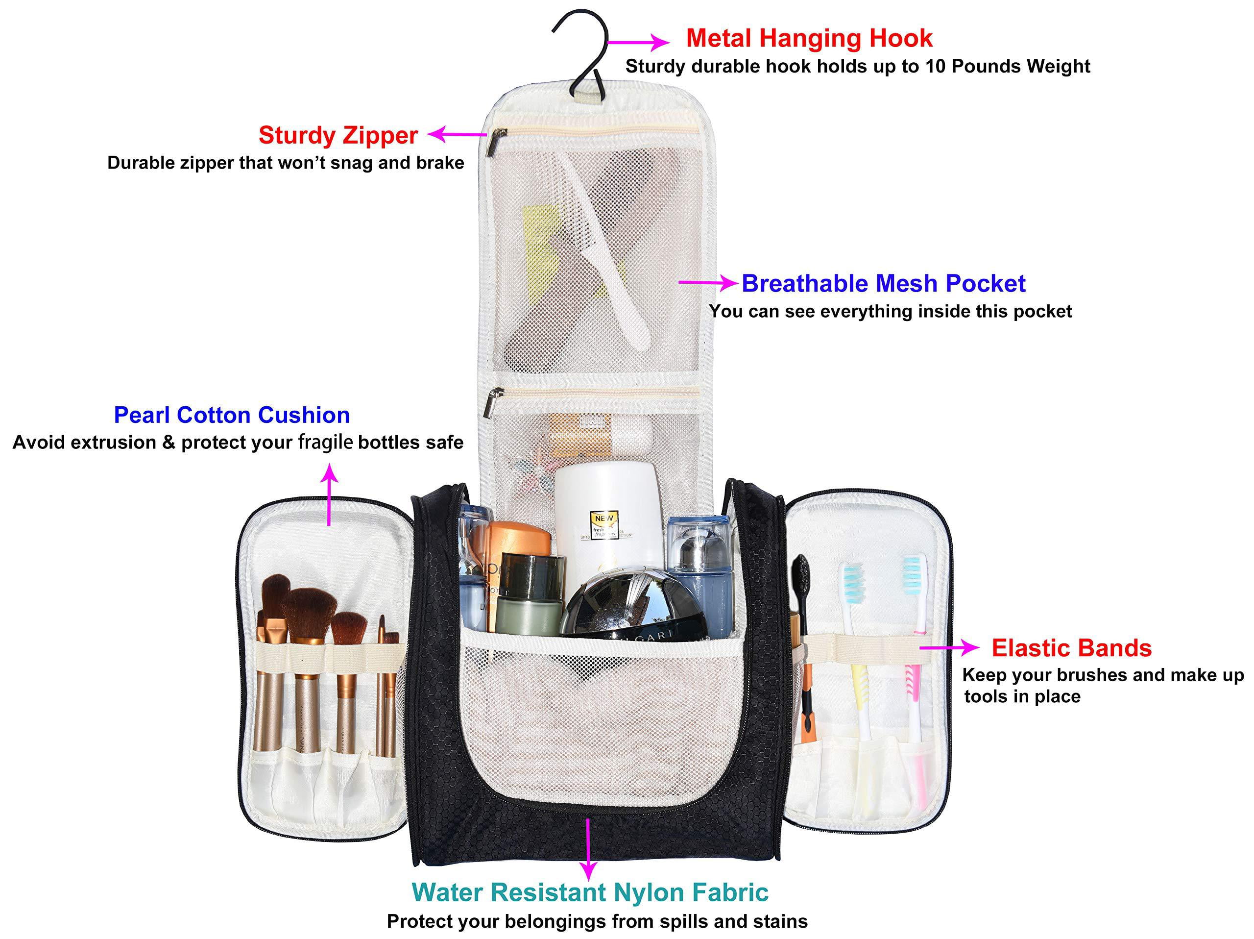 Buy Ghime Travel Toiletry Bag with Hanging Hook, Large Cosmetic