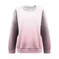 thumbnail image 4 of Women's Oversized Long Sleeve Sweatshirt, Tie Dye Gradient Color Pullover, Loose Fit Crewneck Top, Plus Size Casual Streetwear, Fall Winter Long Sleeve Crewneck Pink XL, 4 of 8