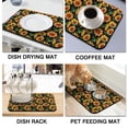 thumbnail image 6 of Washable Rubber Sunflower Cute Floral Dish Drying Mats for Kitchen Counter Home Large Coffee Bar Pad Accessories and Decor for Utensils Stemware 18''x24'', 6 of 7