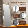 thumbnail image 4 of Antok 3-in-1 48" x 14.1" Full Length Mirror, Door Mirror, Wall-Mounted Mirror - Stands, Leans on Wall or Hangs, Gold Rounded Corner, 4 of 8