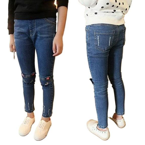 YTDSCS Kids' Girls' Denim Jean Stylish Skinny Jeans 3-13Years Soft Stretchy Denim Trendy Design