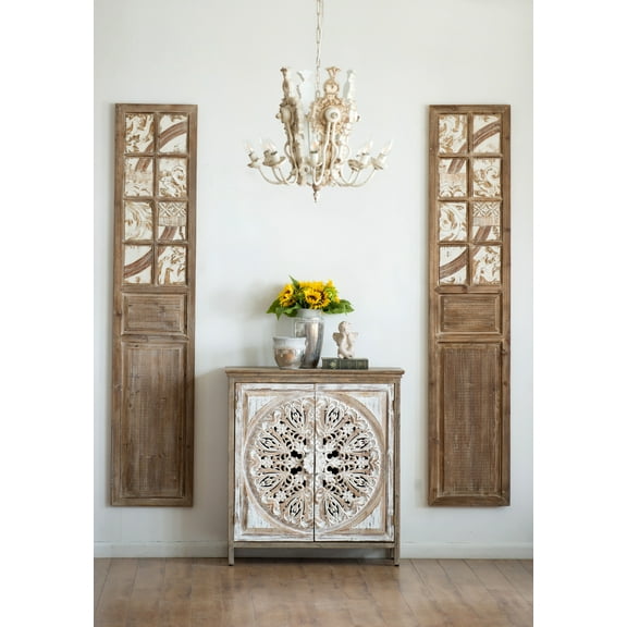 Wall Decals 15x73.2" Wooden Decorative Panel, Decorative Wall Sculpture,Wall Mirrors