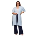 thumbnail image 4 of Plus Size Open Front Knee Length Cardigan, 4 of 11