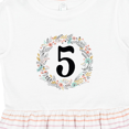thumbnail image 4 of Inktastic 5th Birthday Flowered Wreath 5 Year Old Girl Girls Toddler Dress, 4 of 5