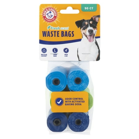 UPC: 0029695710384 | Arm & Hammer Disposable Waste Bag Refills Assorted Colors (Blue Silver Black) 90 Count