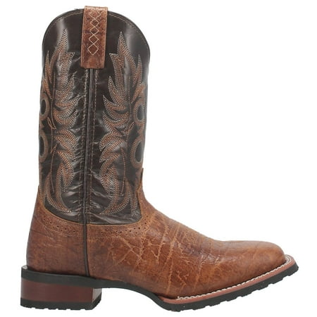 

Laredo Mens Broken Bow Tooled-Inlay Square Toe Casual Boots Mid Calf