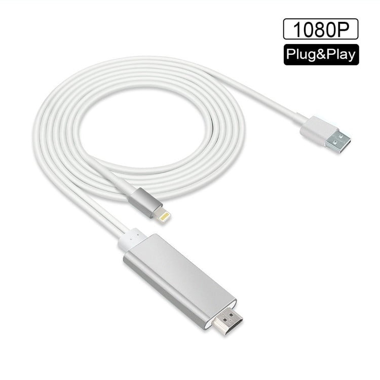 Lightning to HDMI Adapter Cable,iPhone iPad to HDMI Connector 1080P HDTV Cable, Lightning Digital AV Adapter Cord for iPhone X 8 7 6Plus 5s iPad Mini Pro iPod to TV Projector