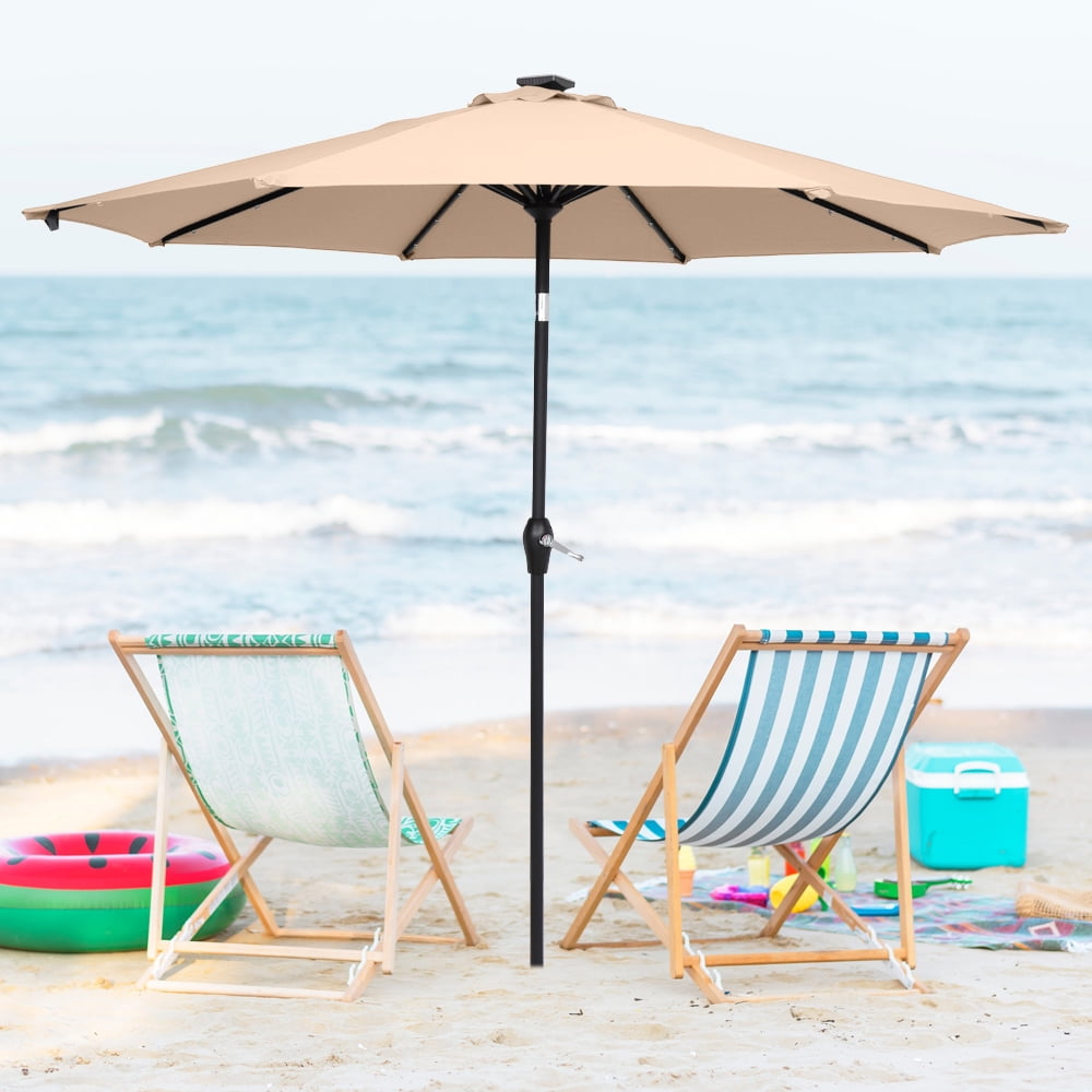 Kepooman 9FT Patio Umbrella, Outdoor Round Umbrella with Lamp Beads for Garden Deck Pool Patio, Without Base, Top Color Kepooman 9FT Patio Umbrella, Outdoor Round Umbrella with Lamp Beads for Garden Deck Pool Patio, Without Base, Top Color