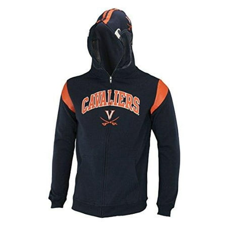 Virginia Zip - NCAA Youth Virginia Cavaliers Full Zip Helmet Masked Hoodie, Navy