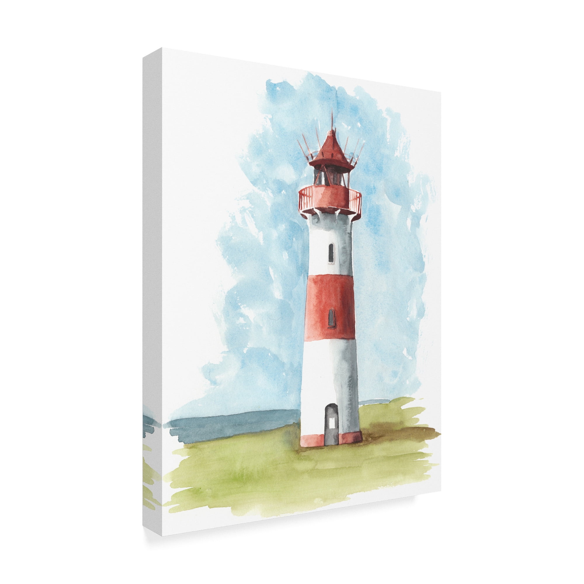 Trademark Fine Art 'Watercolor Lighthouse II' Canvas Art by Naomi McCavitt