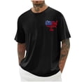 thumbnail image 2 of Tops para hombre, blusas y camisas de cuello redondo y manga corta para hombre, blusas casuales de moda con cuello redondo y estampado para hombre, blusas de poliéster para hombre., 2 of 6