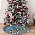 thumbnail image 5 of Sikiie Fun Riding Dinosaur 30-48 inches {designName} Print Christmas Tree Skirt Snowman Xmas Tree Skirt with Edge Christmas Decorations for Holiday Party48", 5 of 7