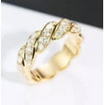 thumbnail image 3 of 14k Yellow Gold Plated 2Ct Round Cut Simulated Diamond Women's Infinity Wedding Band Ring 925 Silver, 3 of 5