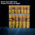 thumbnail image 4 of Sunflower Kitchen Curtains Oil Painting Window Curtains Valance and Tier Set 36 Inch, Summer Yellow Rod Pocket Short Tier Curtain for Bedroom Living Room, Abstract Small Cafe Kitchen Decor, 4 of 6